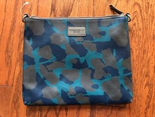 New Tignanello Multi-colored Camo Pouch Handbag Clutch 