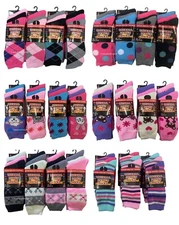 Ladies Womens Thermal Boot Socks Design Extra Thick Hiking Winter Warm Socks 4-7
