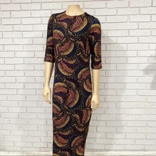 Farm Rio Black Wild Bananas Jersey Dress - Size Large