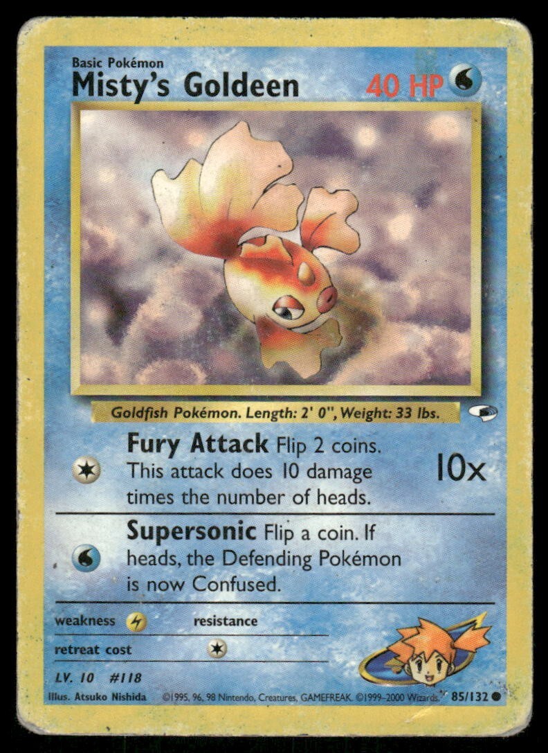 Misty's Goldeen 85/132 Gym Heroes Pokemon TCG trading card