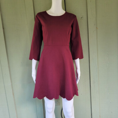 LULUS Burgundy Scalloped Hem Stretch Dress XL | eBay LULUS Burgundy Scalloped Hem Stretch Dress XL | eBay