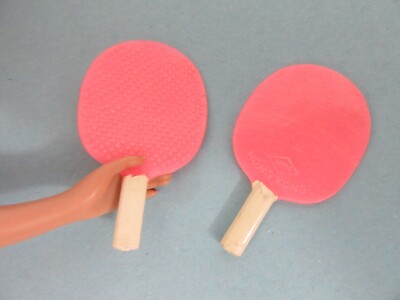 Vintage BICOR Tammy or Tressy Doll Accessories - PING PONG PADDLES - HONG KONG