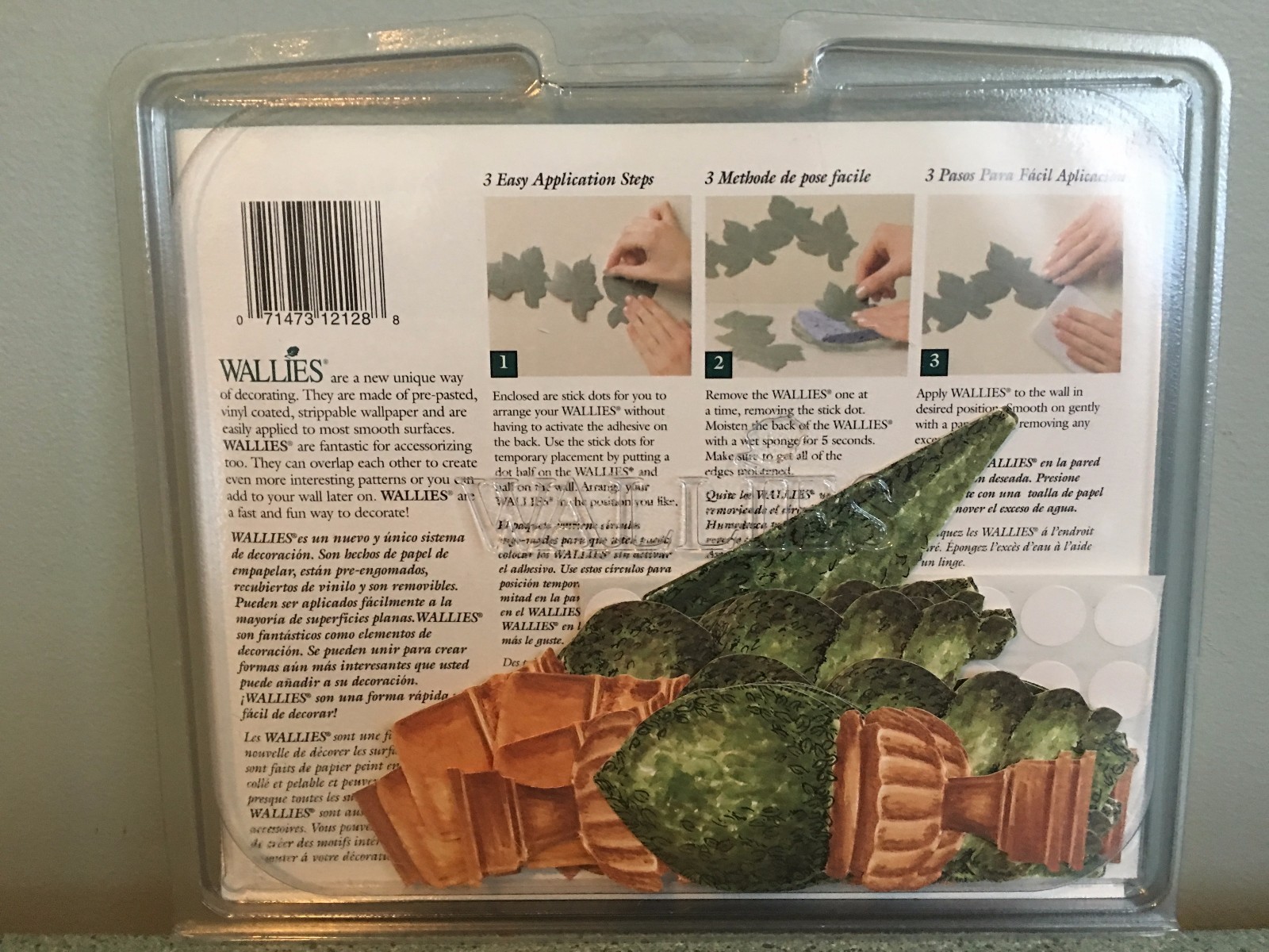 Wallies Wall Paper Cut Outs 25pkg Topiary Shrubs 5" Pre-pasted Washable