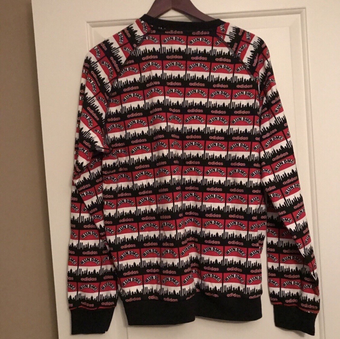 NWT Adidas Originals RUN DMC ALL OVER PRINT CREW Neck