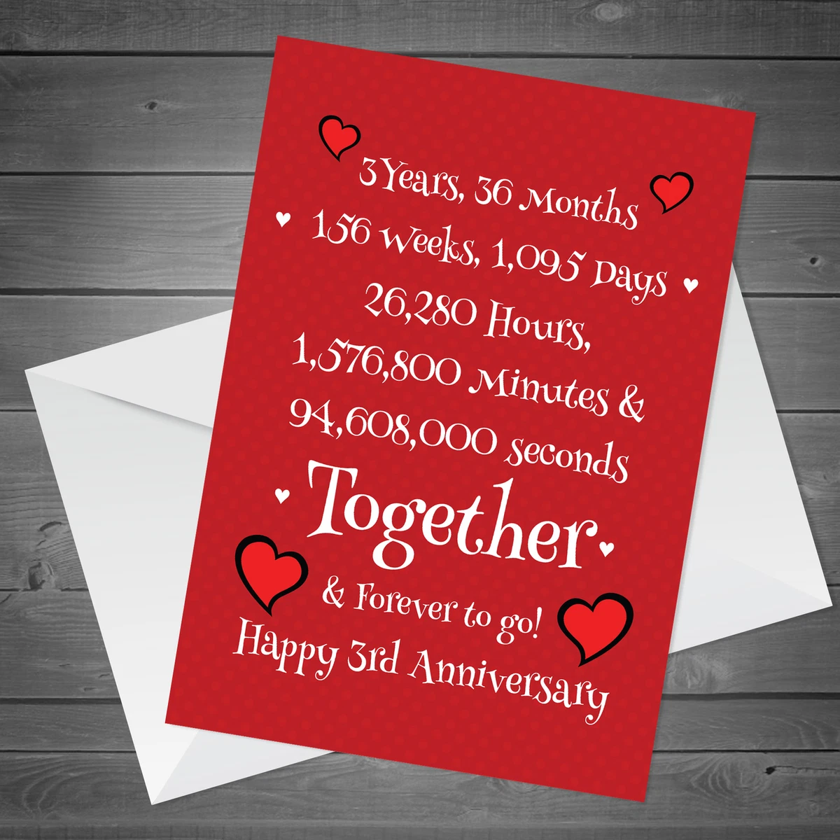 3rd anniversary sale card for husband