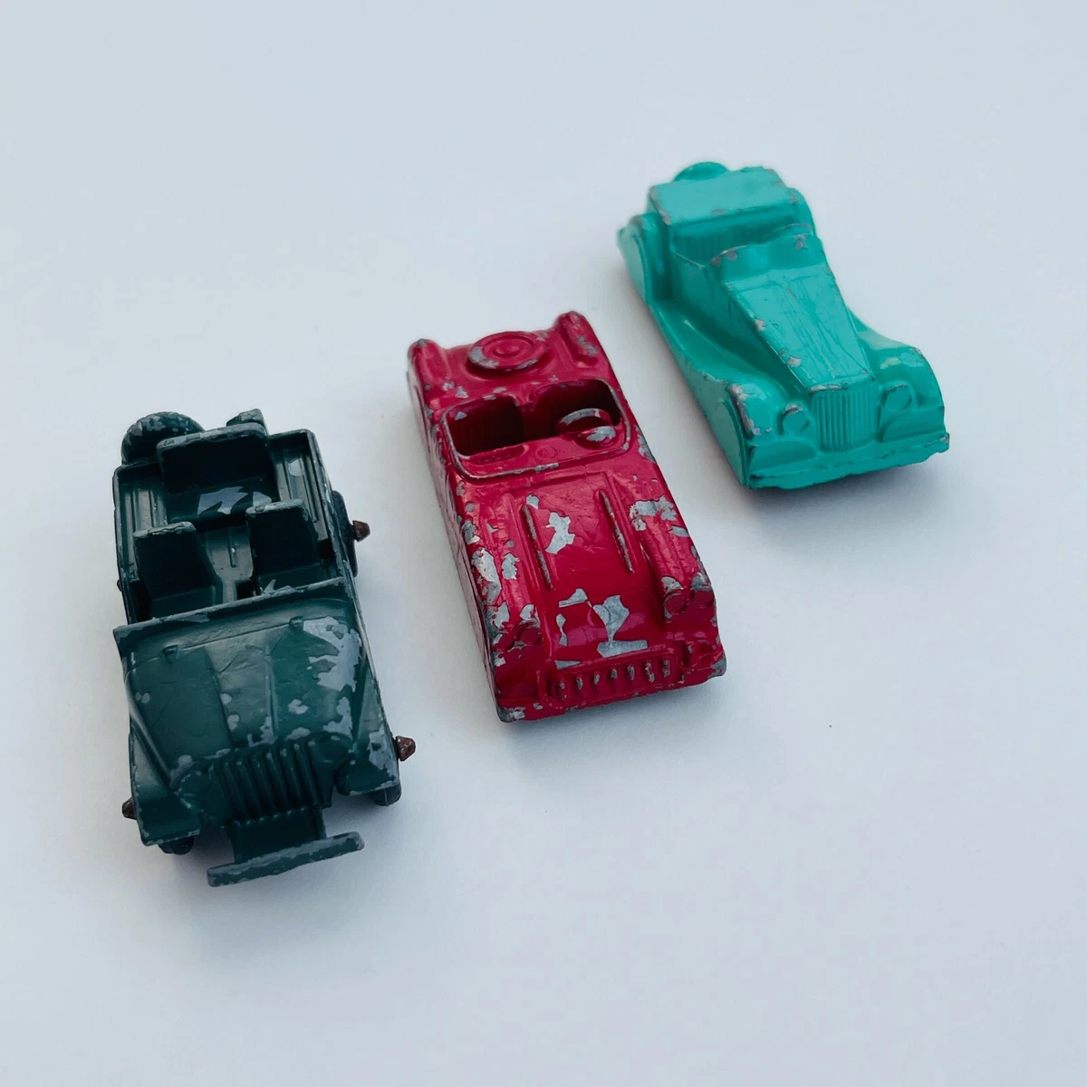 Lot Of 3 Vintage Toy Midgetoy Rockford Illinois Metal Cars USA