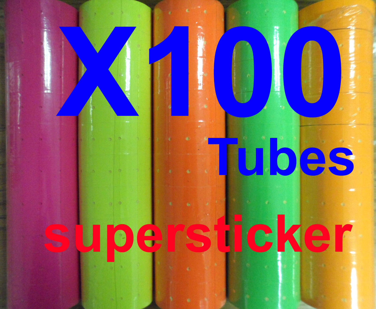 100 Tubes Oakland Mall Colors X 500 Tags shopping labels 989 L-5500 Refill MX M for