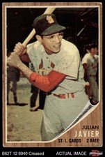 1962 Topps #118 Julian Javier Green Tint Cardinals RARE VARIATION 2.5 - GD+