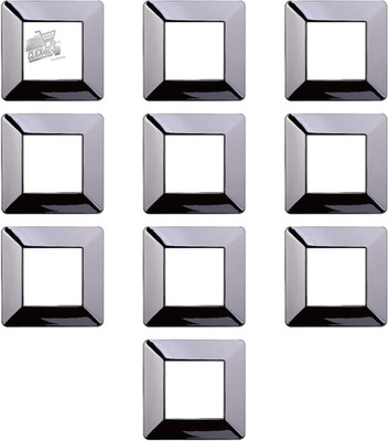 10 Compatible Plates Vimar Plana 2 Seater Modules Polished Chrome Light Socket Holder