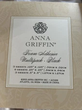 NEW Anna Griffin Black Foam Adhesive Multipack 3 Sizes/ 12 Sheets AG1606