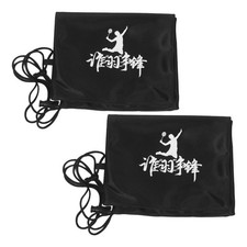2 Pcs Racquet Cover for Players Drawstring Badminton Bag Shoulder Strap