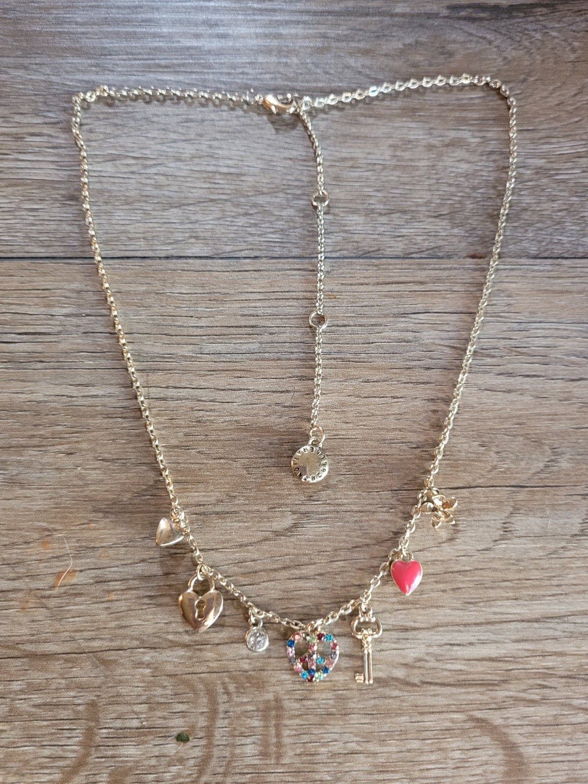 BCBGeneration Charm Necklace Multiple Charms Mult… - image 2