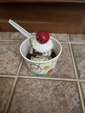 Medium Fake Hot Fudge Sundae In A Paper Solo Cup