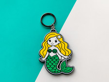 Cute Mermaid 3D Printed Keychain Key Ring Charm Bag Backpack Gift