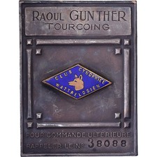 [#399980] France, Plaque, Publicitaire, Raoul Gunther Tourcoing, Métal, AU