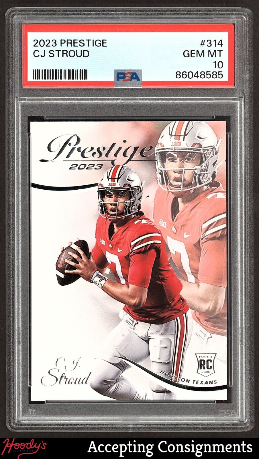 2023 Prestige #314 CJ Stroud RC ROOKIE TEXANS PSA 10 GEM MINT view 1