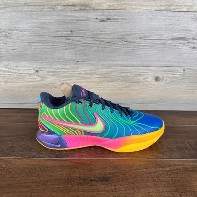 Nike LeBron 21 Optimism Mens Size 11 Photo Blue Vapor Green Orange