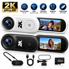 2K Mini Body Camera 700mAh Battery WiFi 150 Wide Angle Wearable Action Camera