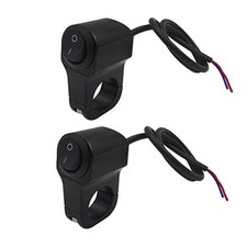 Handlebar Switch 7/8" for Motorcycle, 12V ON-Off Light Switch with Black Push