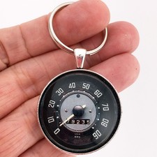 Vintage Vw Beetle Volkswagen 90 Mph Speedometer 1.2 Diameter Keychain