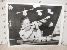 photo 1958 Strombecker model kit Disney RM-1 rocket space man satellite display