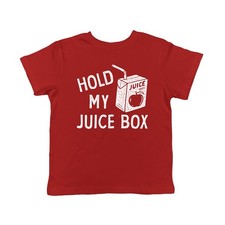 Toddler Hold My Juice Box Funny Cute Apple Juicebox Graphic Novelty Tee for
