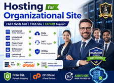 Hosting for Organizational Site Unlimited SSD, Free SSL, Support 15.99/Yr
