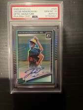 2025 Donruss Jacob Misiorowski Optic Signature #128 PSA Gem Mint 10 Auto 9