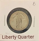 Liberty quarter - no date - 90% silver (B)