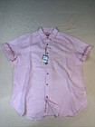 Robert Graham Shirt Men XL Borsi Pink Classic Fit Short Sleeve Button Up Shirt