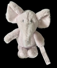 Hold Me Close PINK Elephant Plush Lovey Pacifier Holder Soft Stuffed Baby Toy