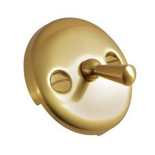 DTL107 Round Overflow Plate with Trip Lever Drain, Brushed Brass,3-3/16 Inch ...