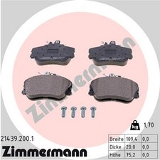 ZIMMERMANN Bremsbelagsatz Scheibenbremse 21439.200.1 f&uuml;r MERCEDES W202 KLASSE