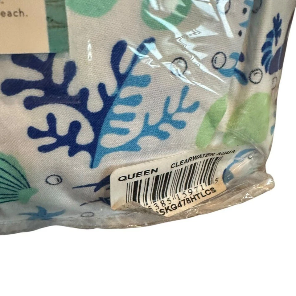 Coastal Collection Ocean Sea Nautical Print Sheet Set Queen Four Piece NIP NEW - Изображение 3 из 4