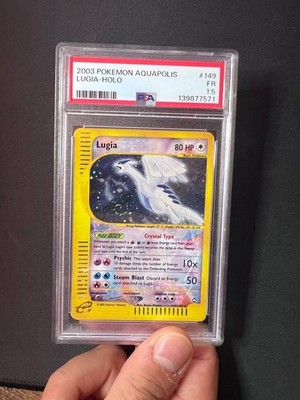 2003 POKEMON AQUAPOLIS #149 CRYSTAL TYPE LUGIA - HOLO PSA 1.5 RARE
