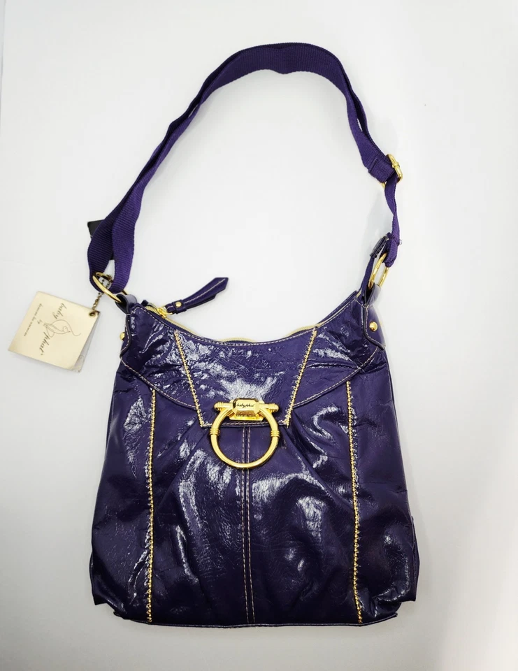 NUEVO CON ETIQUETAS DE COLECCIÓN BABY PHAT By Kimora Lee Bolso de Mano Púrpura Grande Años 90/Y2K Bolso de Hombro Foto 2 de 4