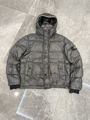 Vintage Stone Island Puffer Jacker Garment Dyed Mens Size XL 90s Khaki
