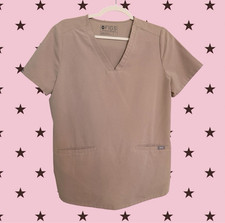 FIGS Technical Collection Women s Scrub Set Beige Solid M Polyester Blend