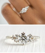 2 Ct Round Cut Simulated Diamond Solitaire Wedding Ring In 14k White Gold Plated