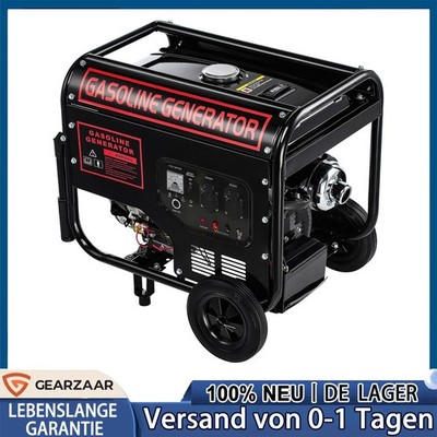 Benzin Notstromaggregat 4 Takt E-start 2x 220 V / 1x 12 V Spannungsmesser mit CE