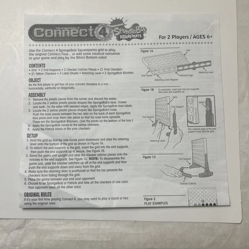 SpongeBob SquarePants Connect 4 Game 2008 Hasbro Nickelodeon - Image 3 of 4