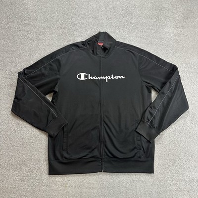 CHAMPION Trainingsjacke Jacke 2XL Retro Sportjacke Track Jacket 31306 Schwarz