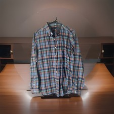 Polo Ralph Lauren Plaid Blue Long Sleeve Button Down Shirt Mens L