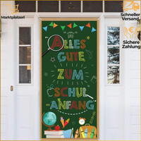 Deko Banner Einschulung Alles Gute Zum Schulanfang Girlande 90X185Cm Kinder