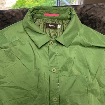 Rapha ウィンドジャケット　 オリーブグリーン Rapha Insulated Overshirt Men's Medium Green Jacket Light Gray