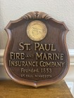 VINTAGE ST PAUL FIRE AND MARINE INSURANCE COMPANY SHIELD WALL PLAQUE SIGN 11X9.5 — photo 6