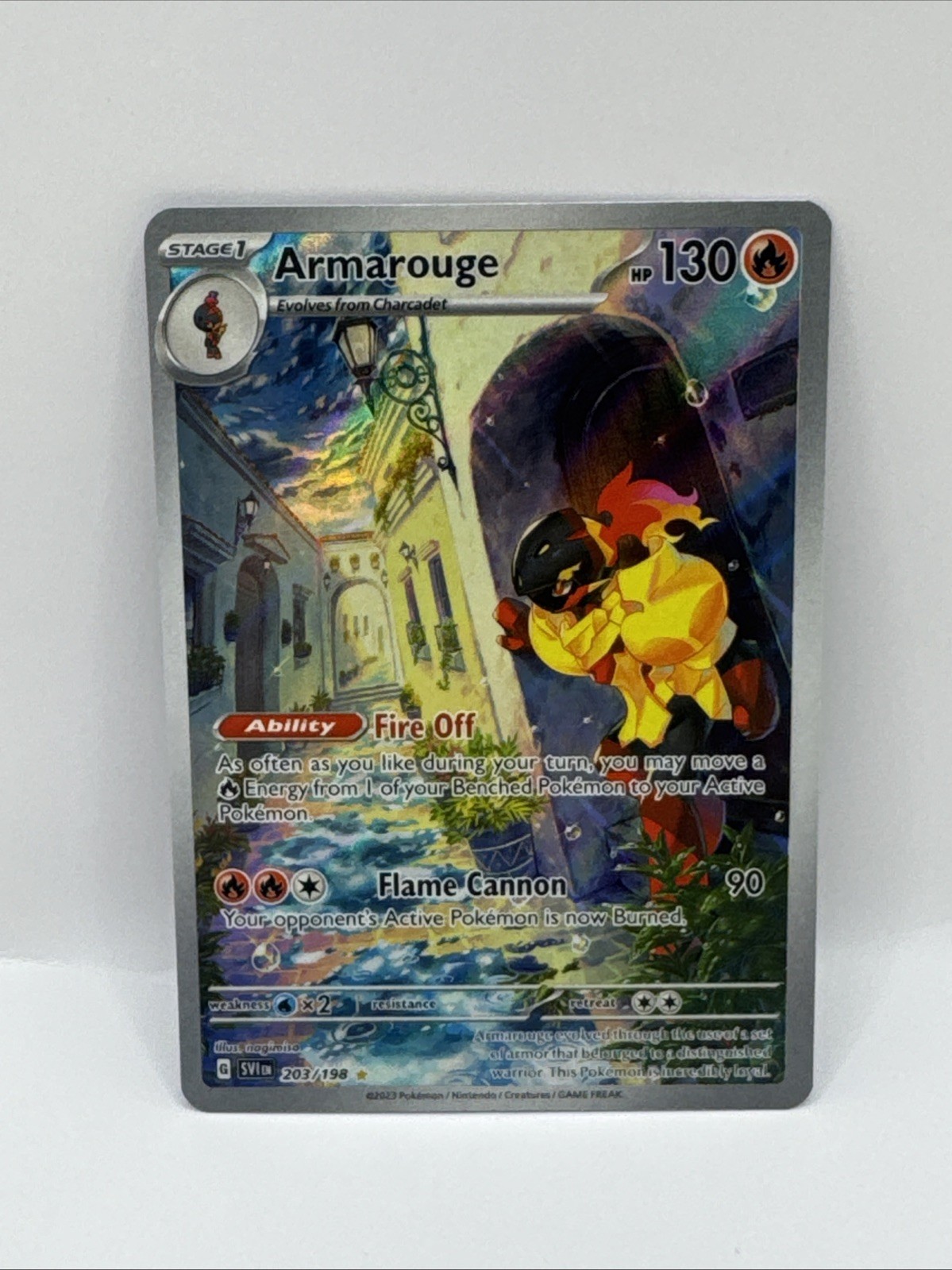 Armarouge 203/198 Illustration Rare Scarlet & Violet Pokemon Near Mint