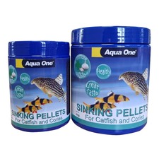 Aqua One Sinking Pellets with Garlic for Catfish & Cories Daily Food 2 Sizes