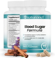 Naturonel Blood Sugar Formula, Healthy Metabolism, 60 Capsules, Made in USA
