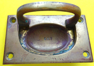 GER Brass Drawer Handle marked GER Great Eastern Railway